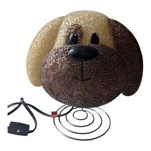Adorable Dog-Shaped Pet Lamp - Brown and Cream